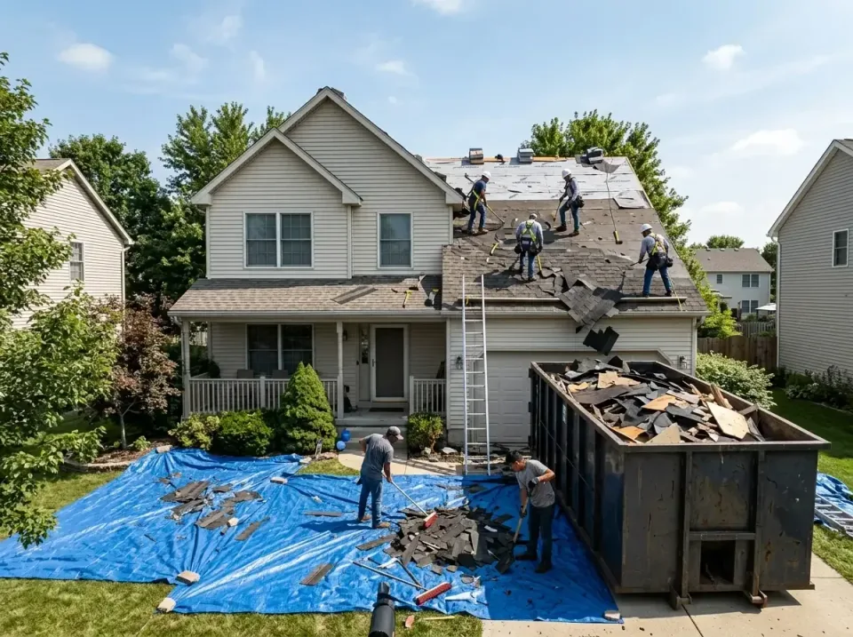 roof-replacement-debris-remova-004 — frequently asked questions, Cheapest Dumpster Rentals in Marquette Heights, IL